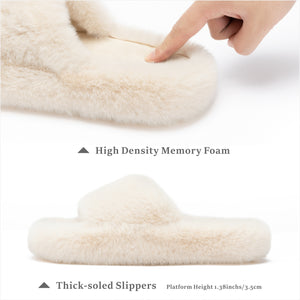 Chantomoo Fuzzy Comfy Memory Foam Slippers