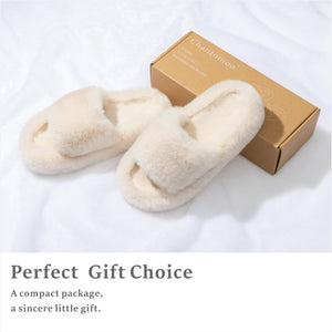 Chantomoo Fuzzy Comfy Memory Foam Slippers