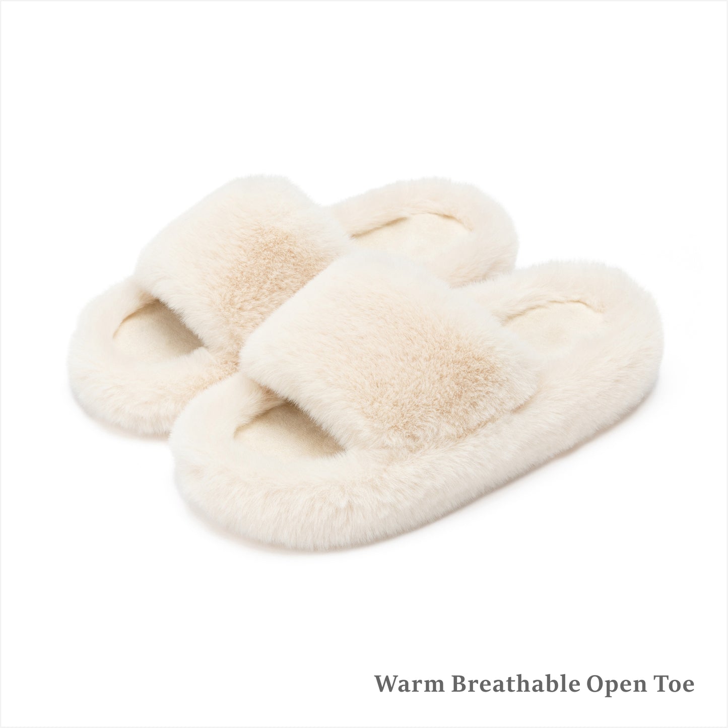 Chantomoo Fuzzy Comfy Memory Foam Slippers